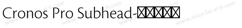 Cronos Pro Subhead字体转换